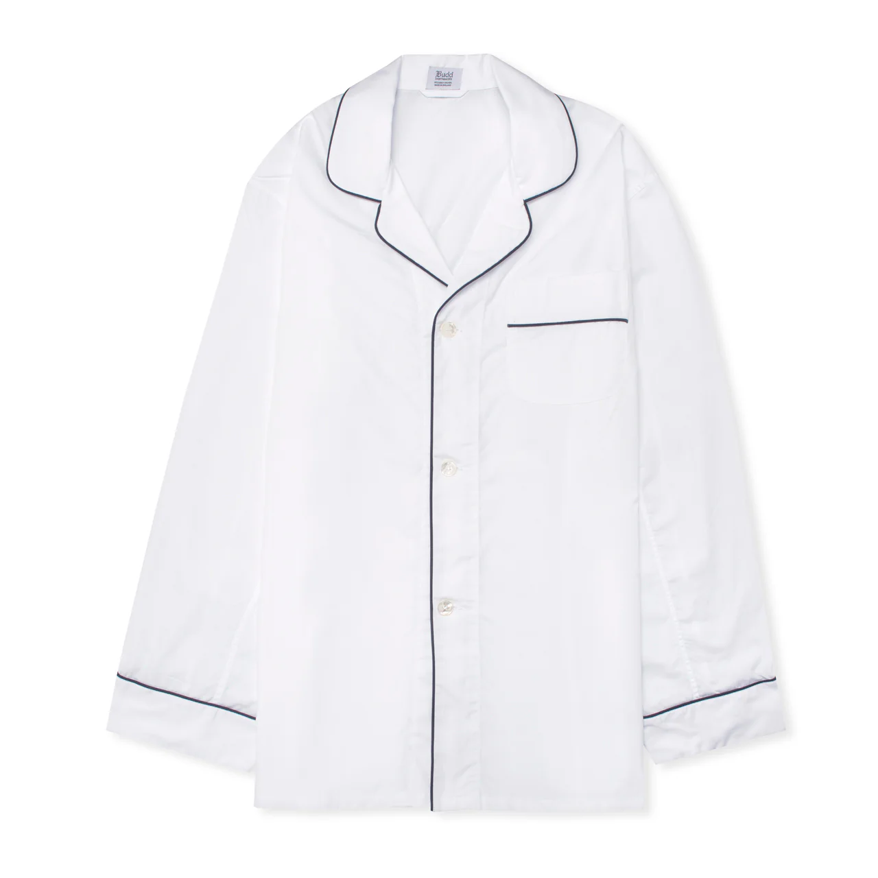 Plain Poplin Pyjamas in White - Image 3