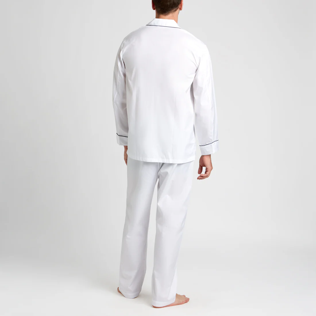 Plain Poplin Pyjamas in White - Image 5