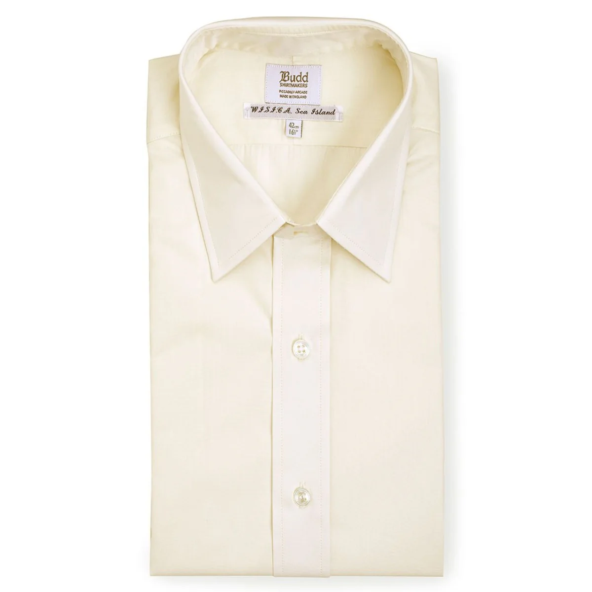 Plain Sea Island Shirt in Cream - Image 2