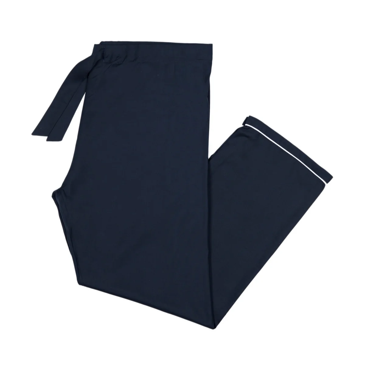 Plain Silk Women's Pyjamas in Navy - Image 3