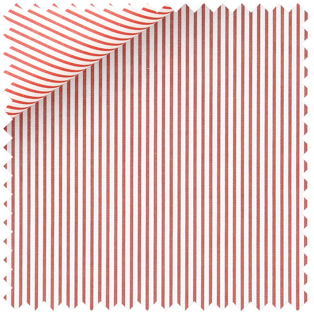 Red Poplin Pencil Stripe - Image 2