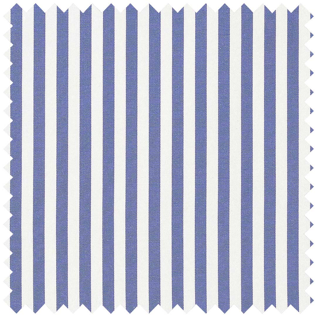 Royal Blue Poplin Candy Stripe