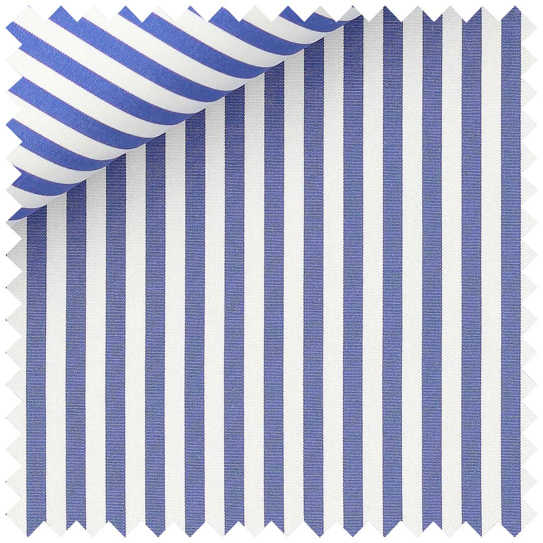 Royal Blue Poplin Candy Stripe - Image 2