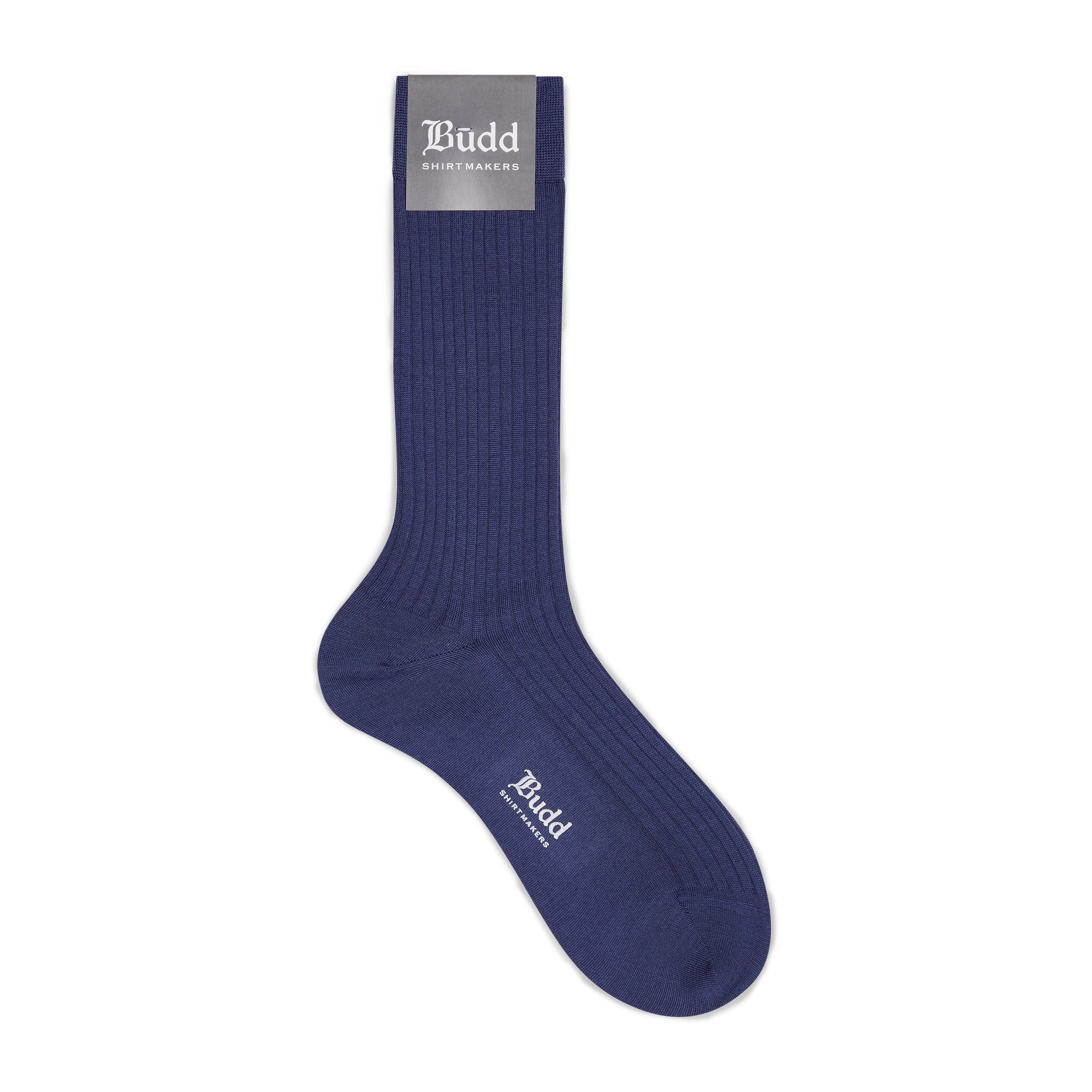 Short Wool and Silk Socks in Blue