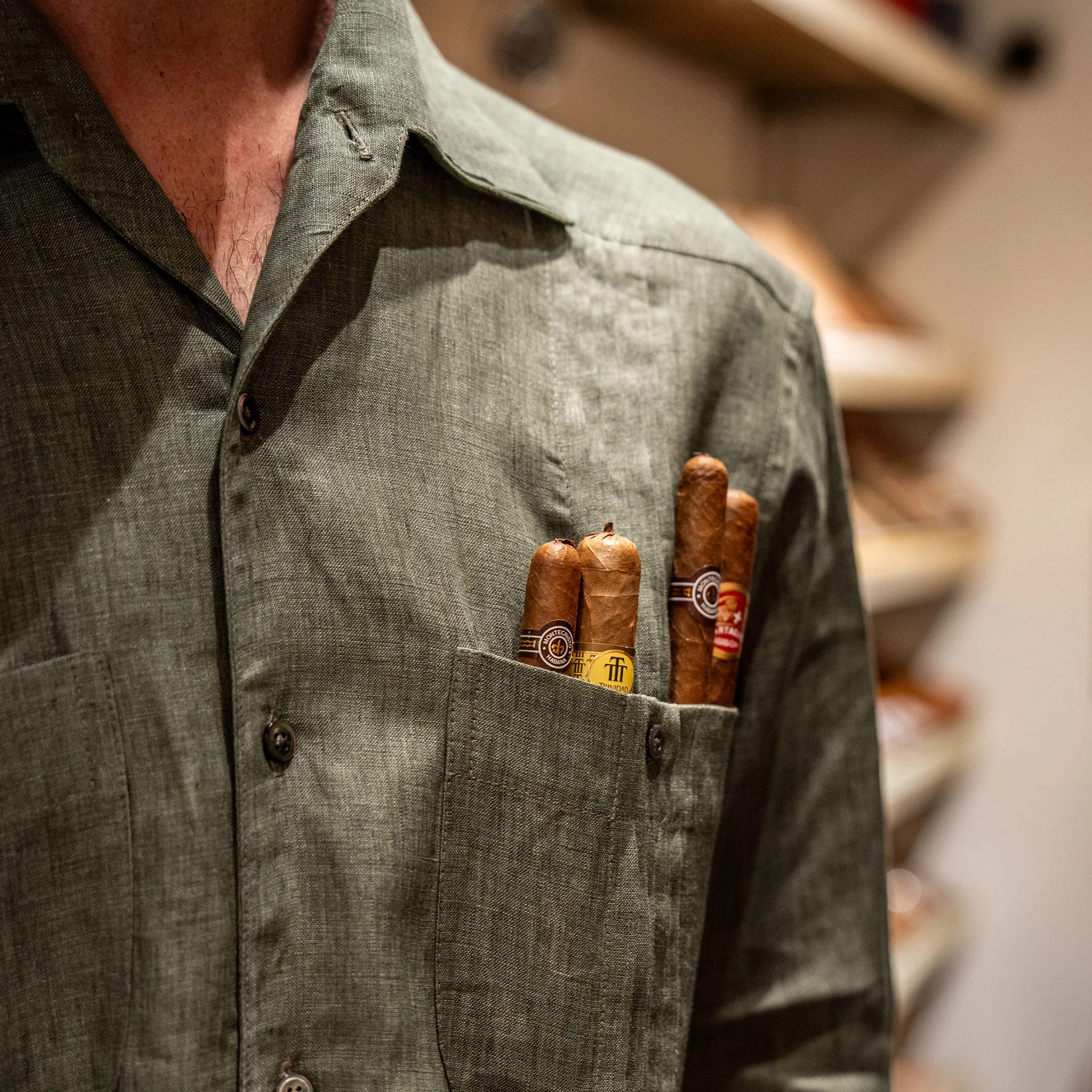 Signature Guayabera Shirt in Khaki - Image 5