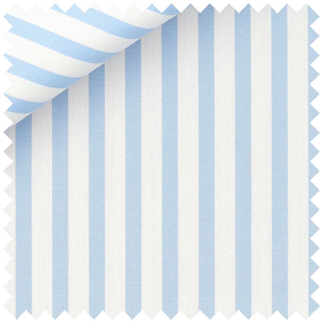 Sky Blue Poplin Butcher Stripe - Image 2