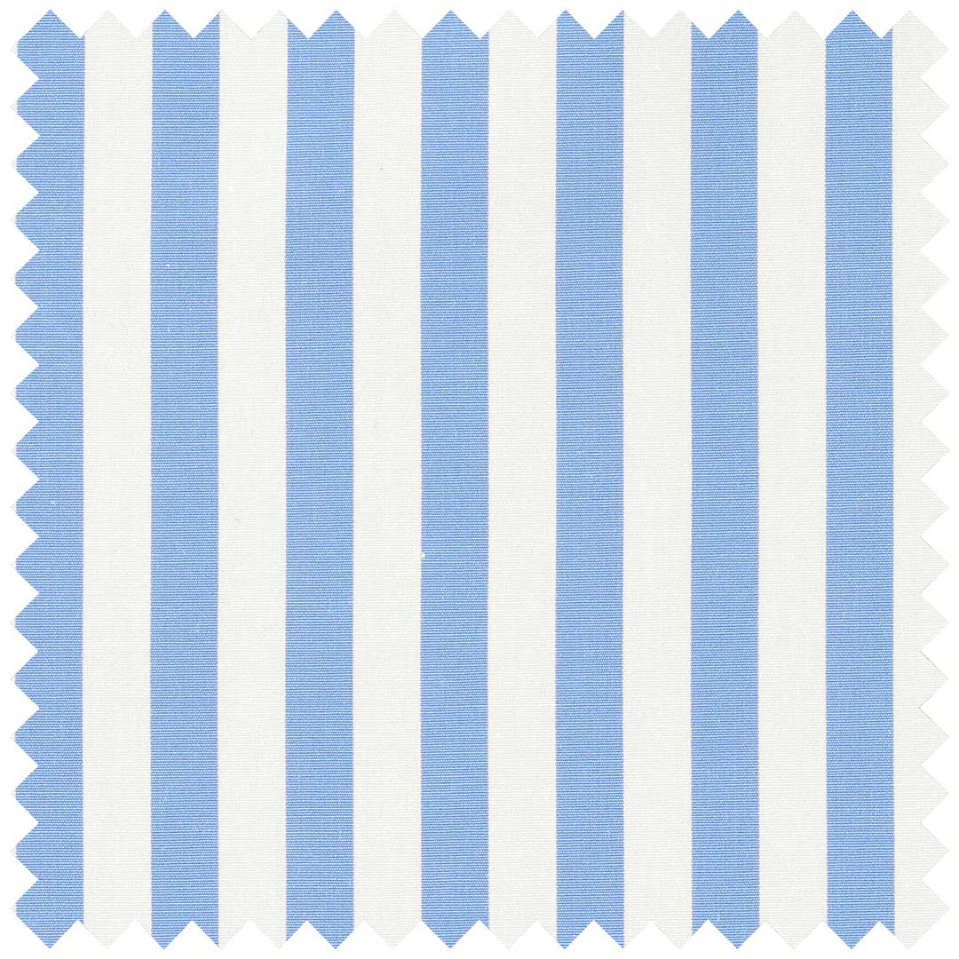 Sky Blue and White Poplin Candy Stripe