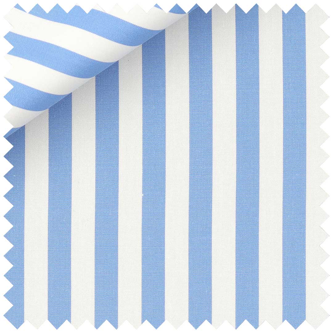 Sky Blue and White Poplin Candy Stripe - Image 2