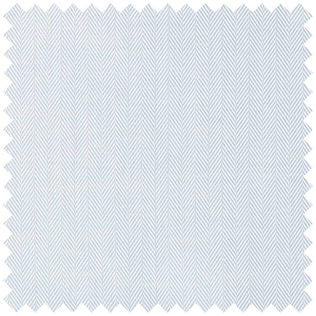 Sky Blue Herringbone Cotton Twill