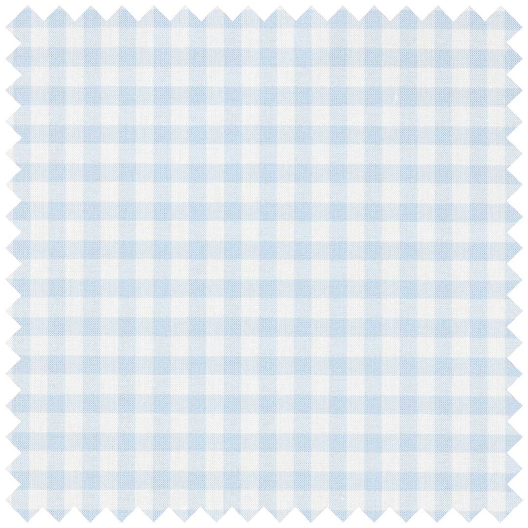 Sky Blue Mercerised Zephir Check