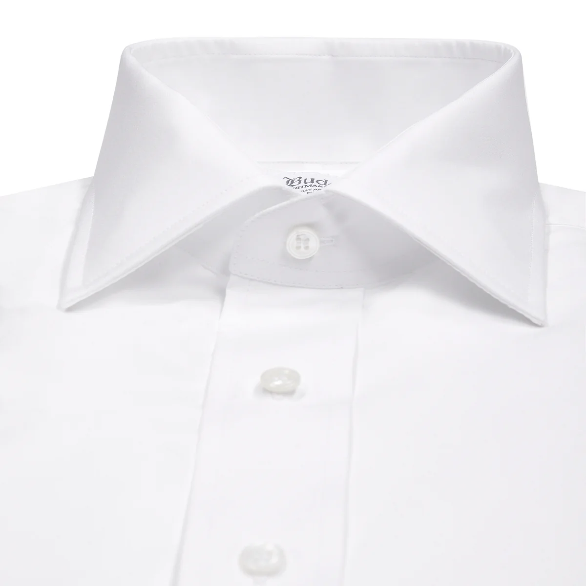 Slim Fit Poplin Double Cuff Shirt in White - Image 2