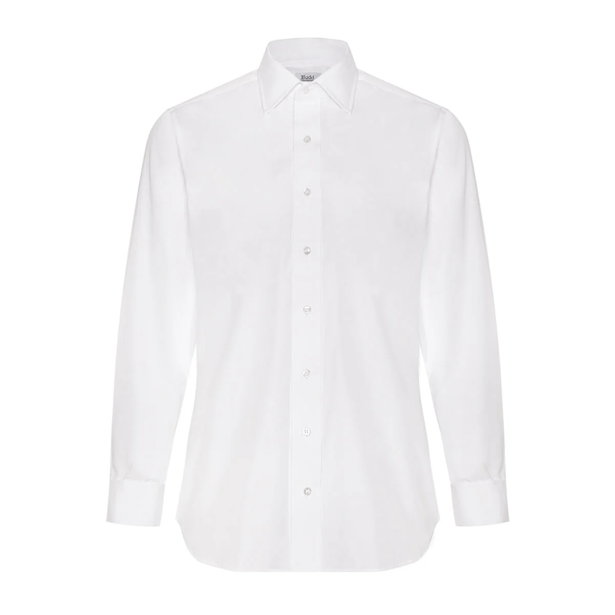 Slim Fit Poplin Double Cuff Shirt in White - Image 4