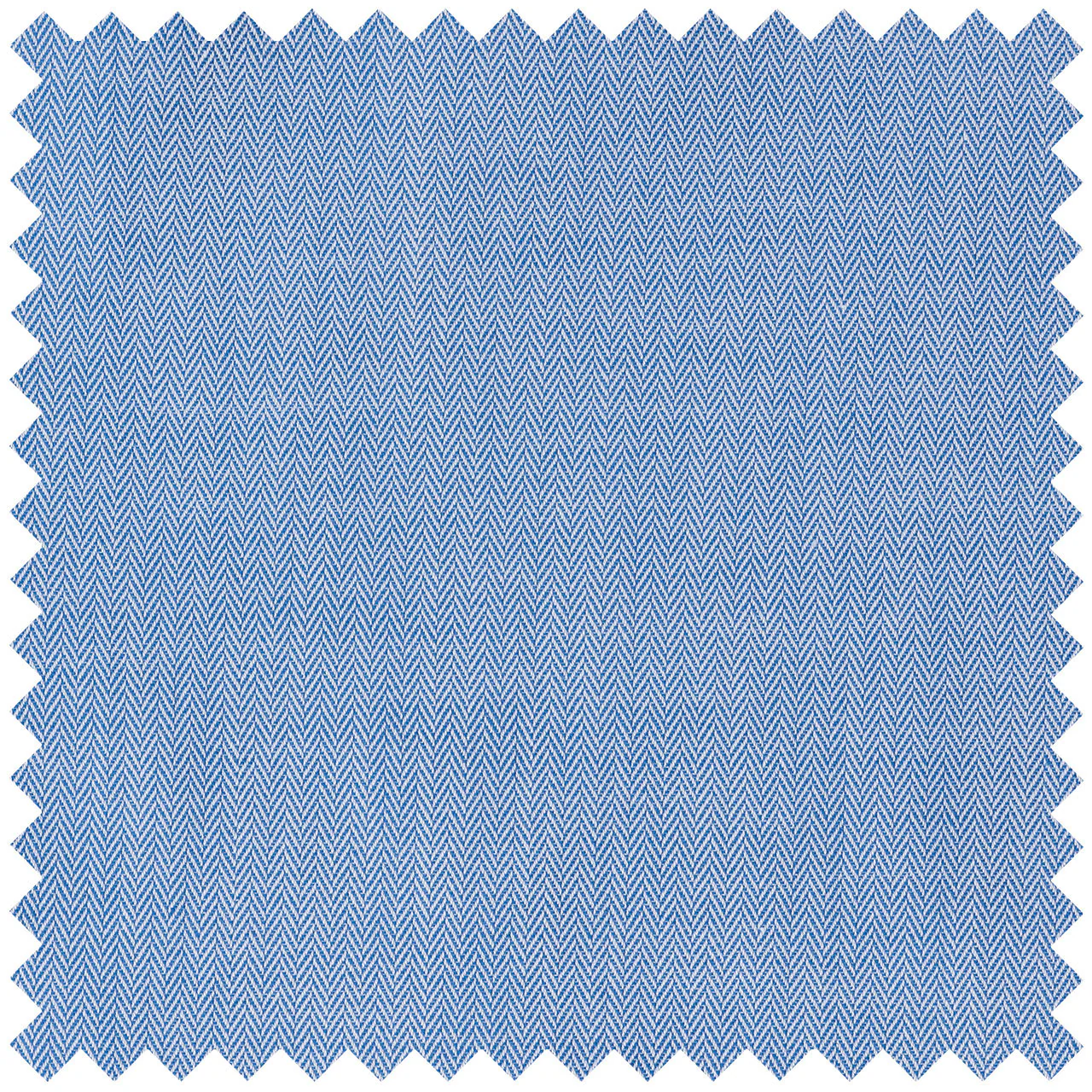 Small Herringbone Poplin in Blue