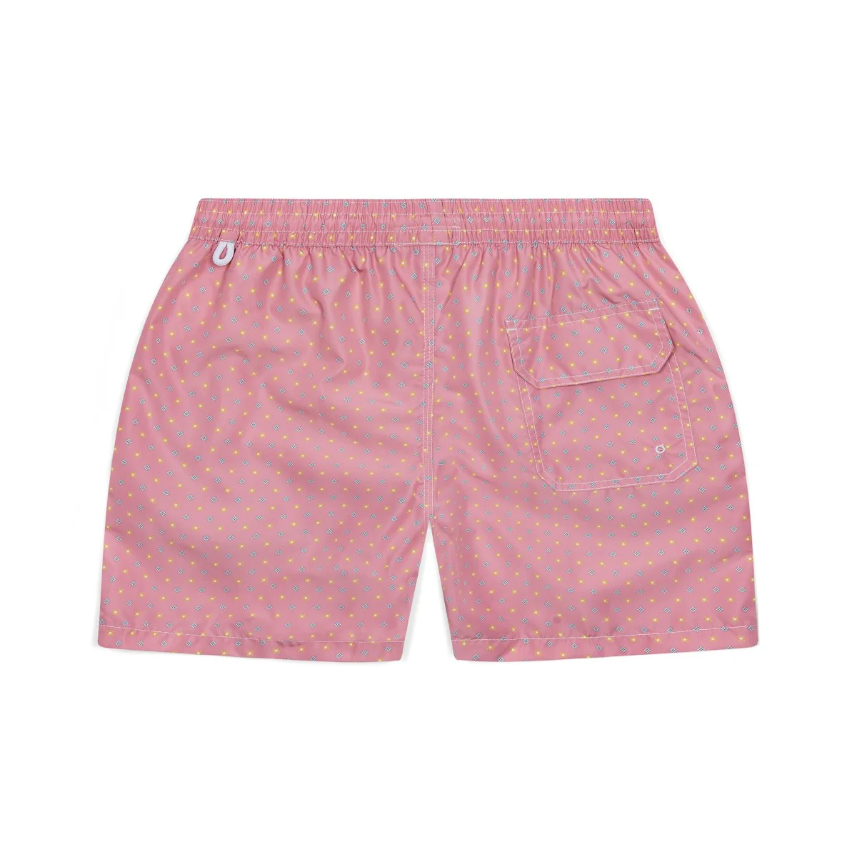 Swim Shorts in Pink Small Floral Motif Print - Image 2