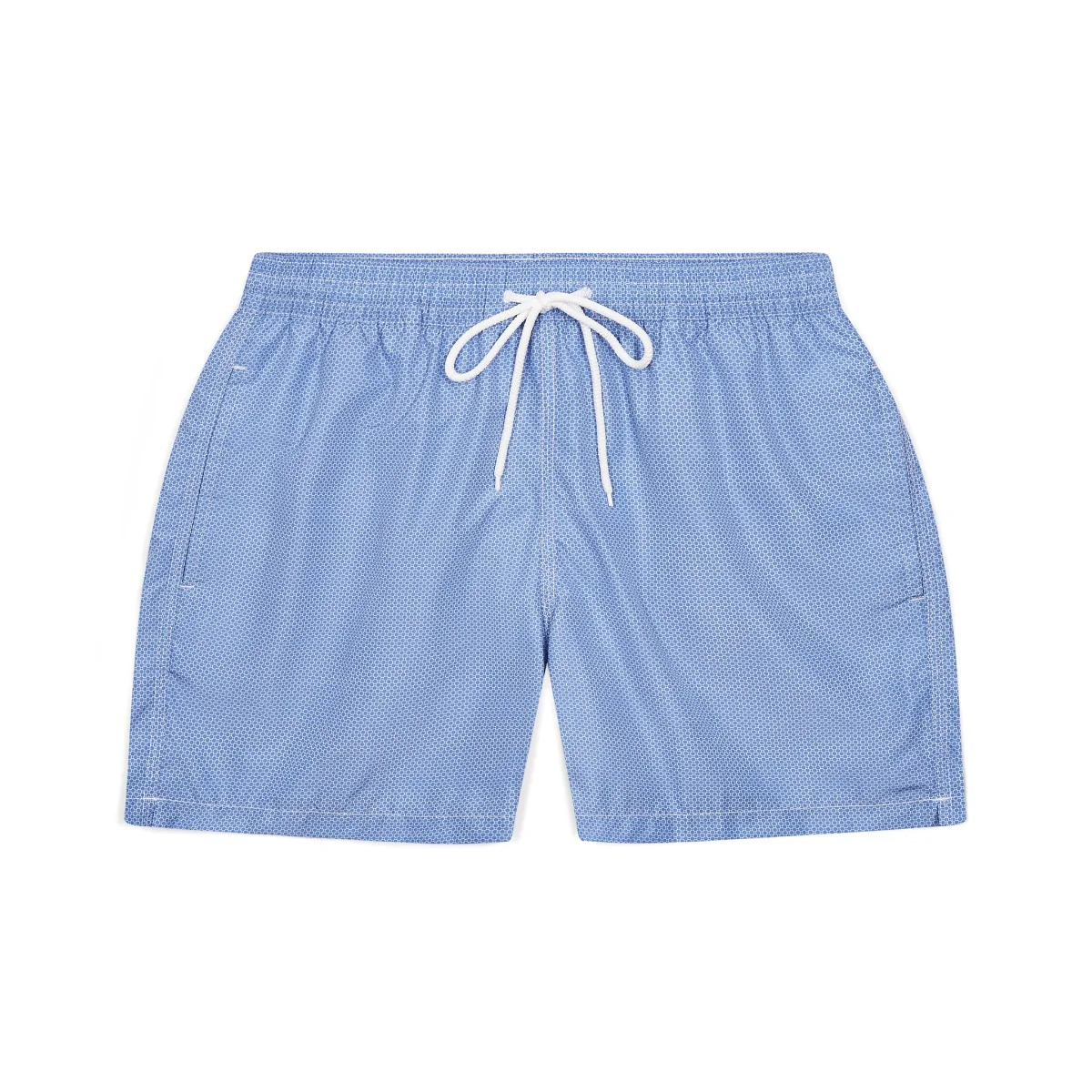 Swim Shorts in Sky Blue Honeycomb Print