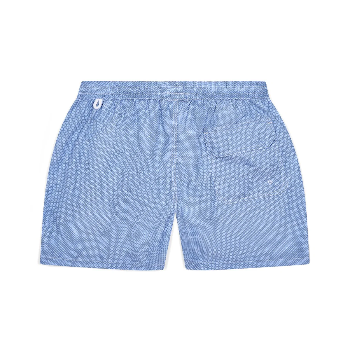 Swim Shorts in Sky Blue Honeycomb Print - Image 2