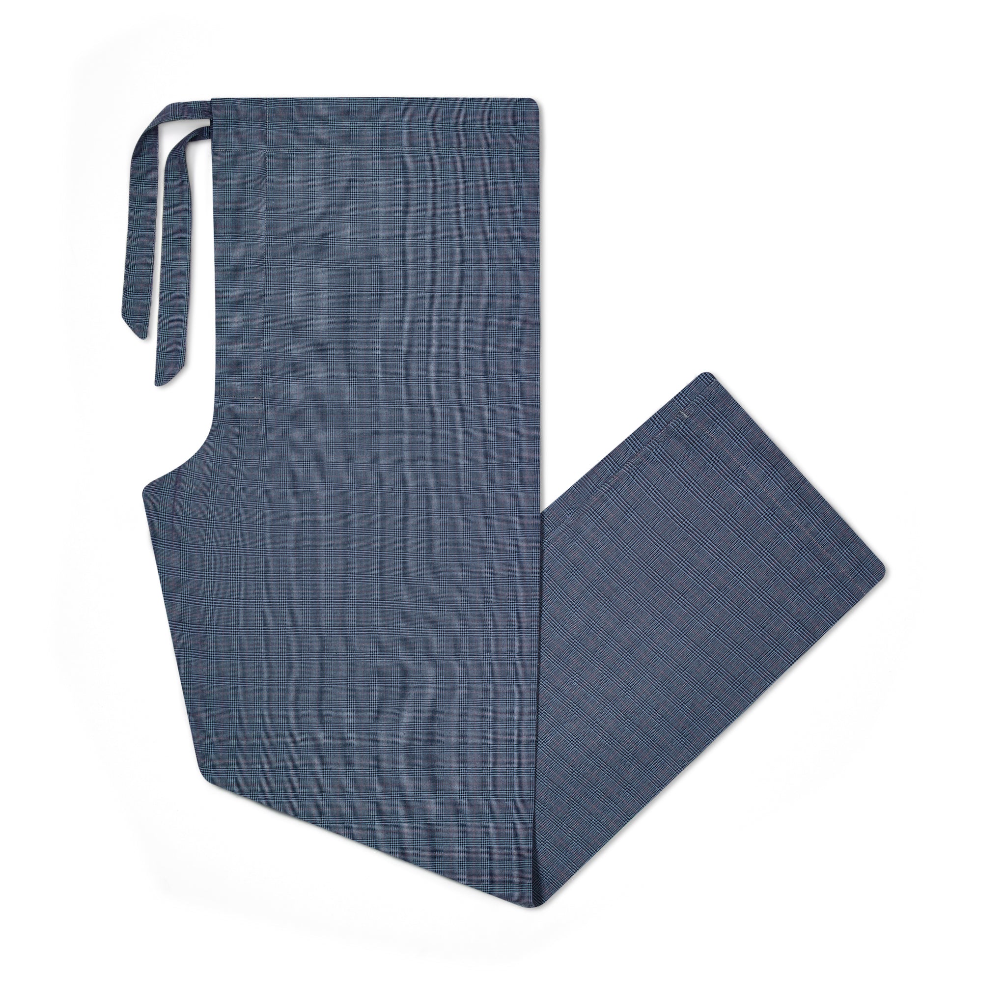 Swiss Brushed Cotton Glencheck Pyjamas in Blue and Wine - Image 5