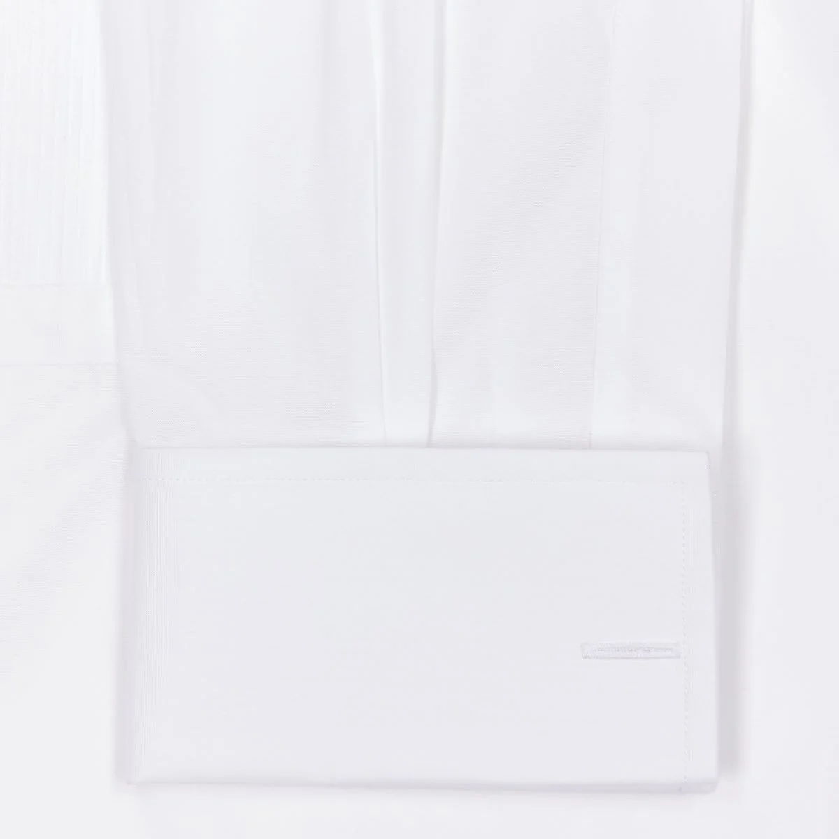 Tailored Fit Fine Plisse Dress Shirt in White - Image 5