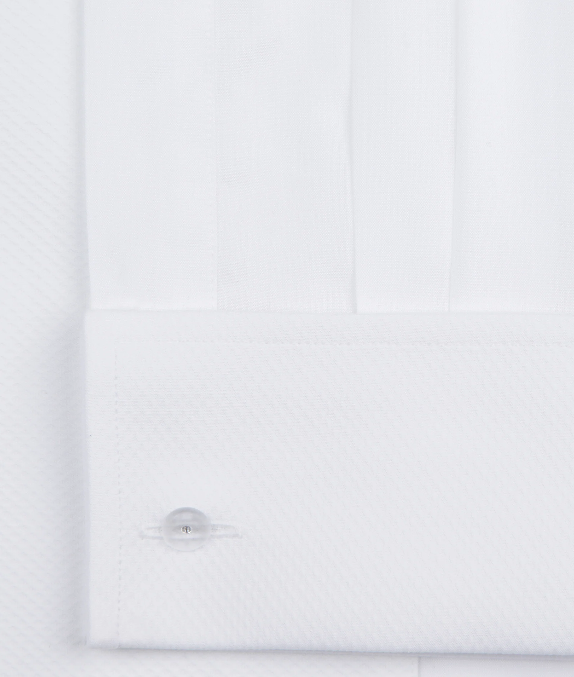 Tailored Fit Plain Marcella Double Cuff Dress Shirt in White - Image 2