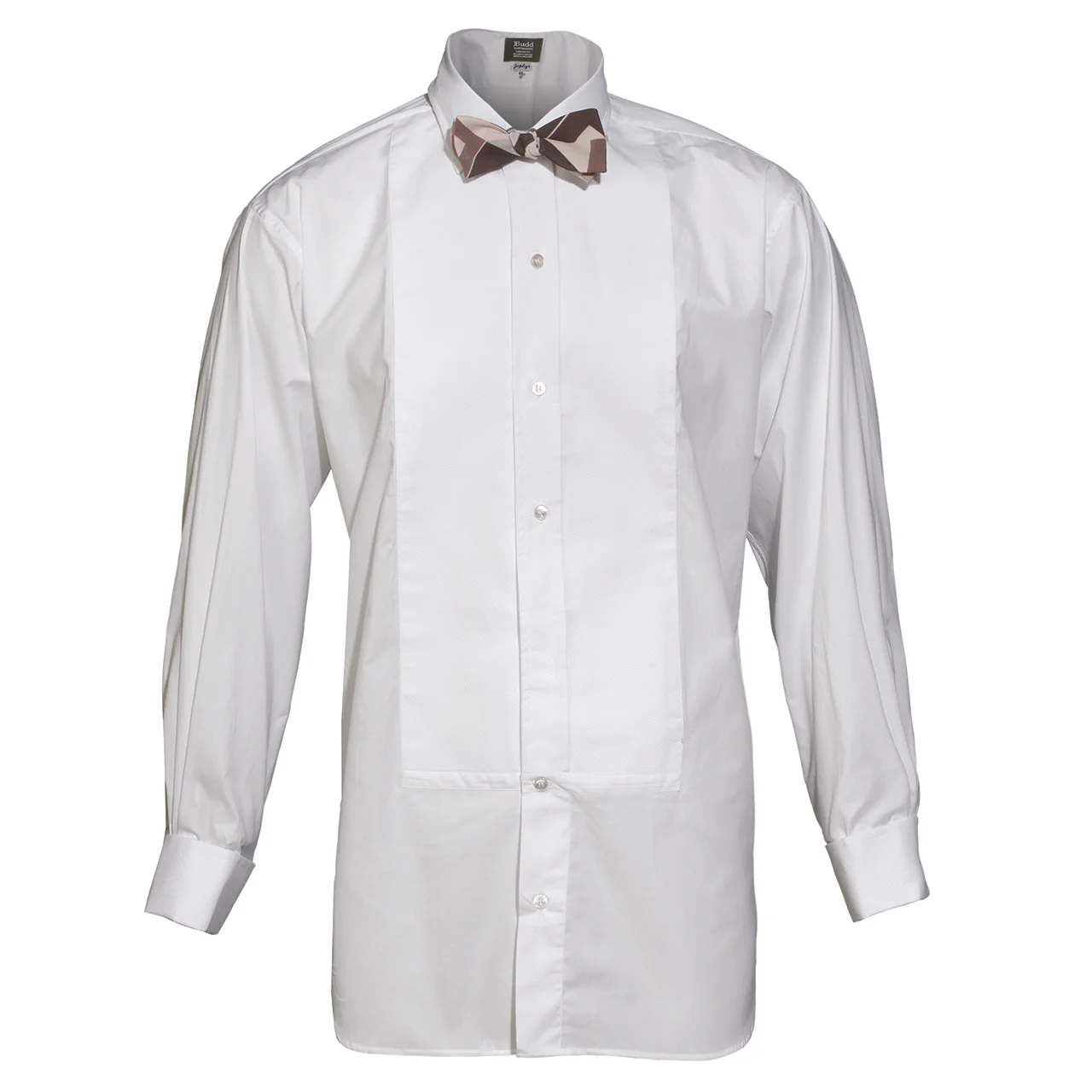 Tailored Fit Plain Marcella Double Cuff Dress Shirt in White - Image 3