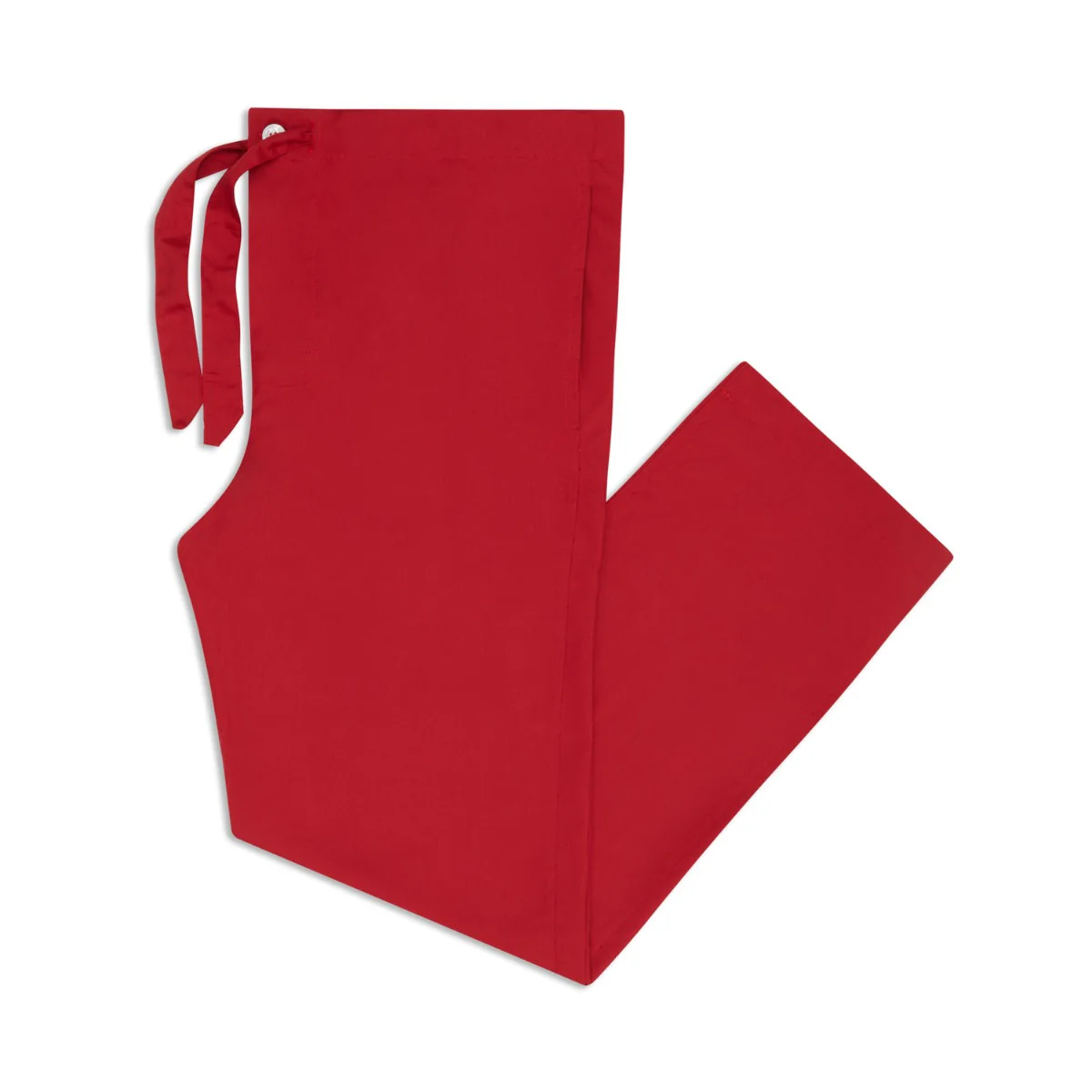 Tailored Fit Plain Silk Pyjamas in Red - Image 3