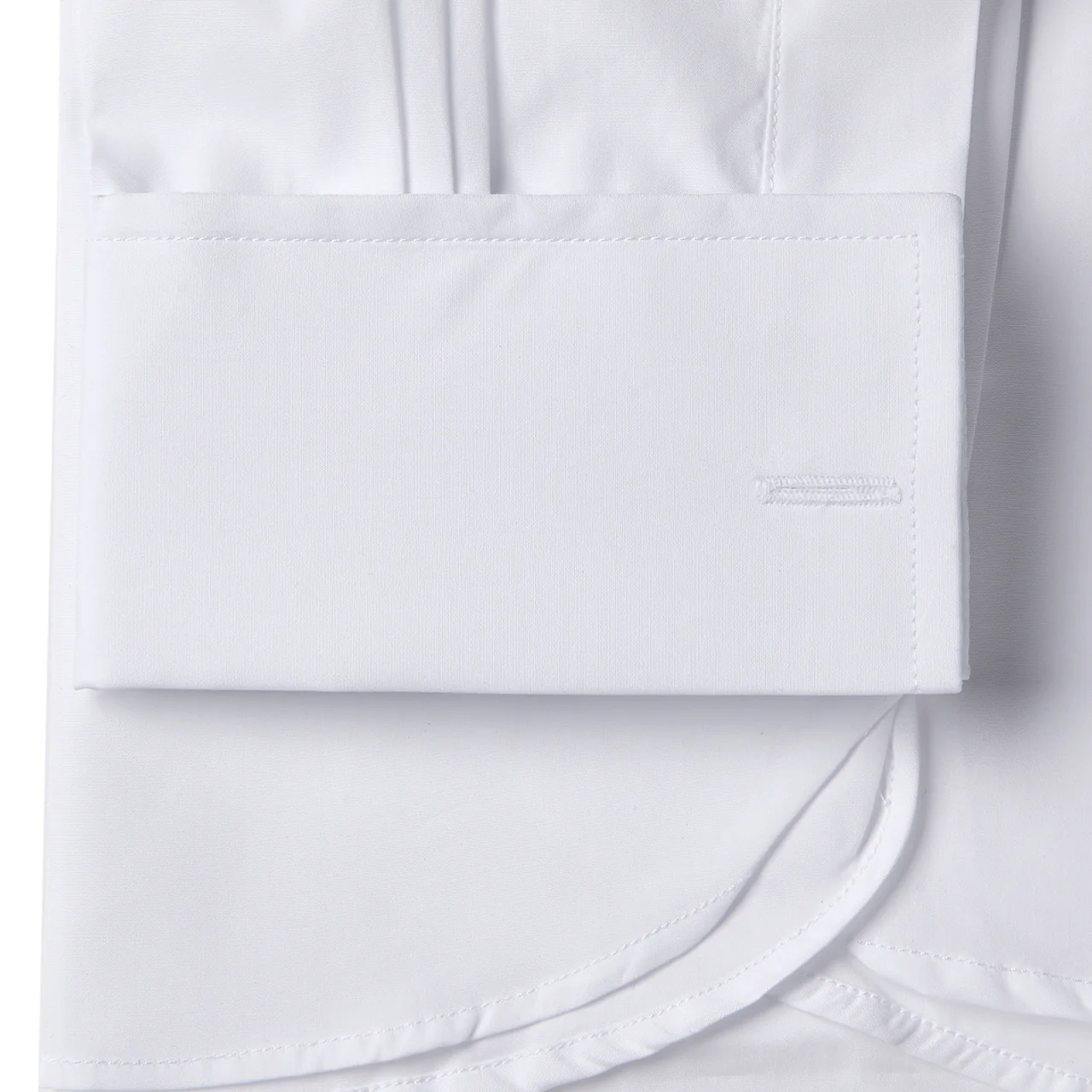 Tailored Fit Plain Soyella Double Cuff Shirt in White - Image 4