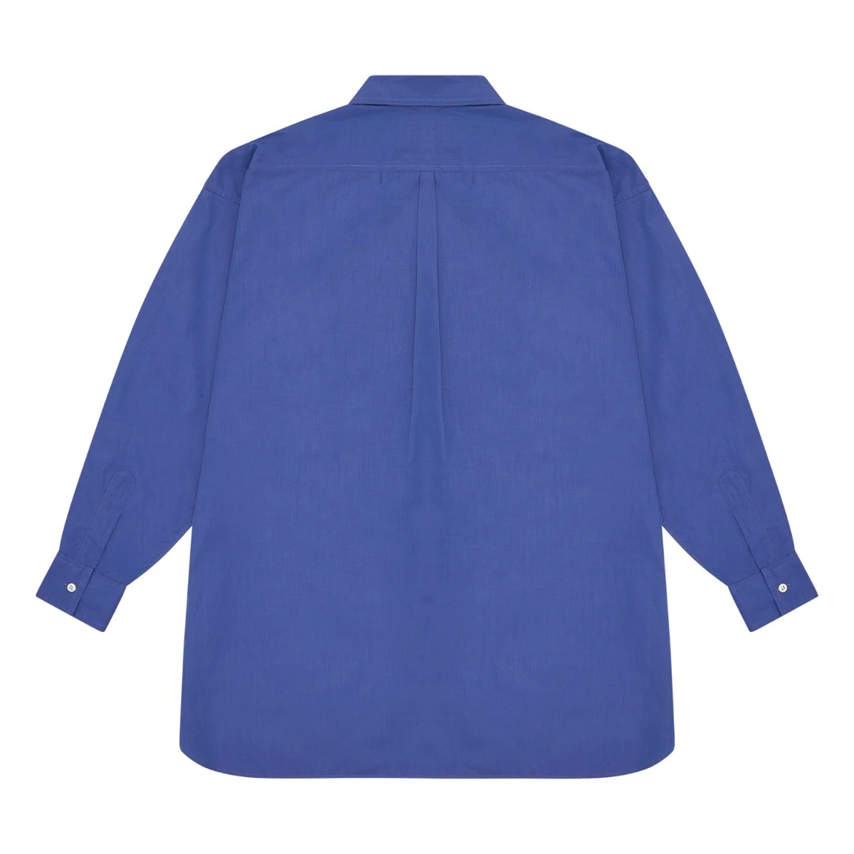 Luxor End on End Cotton Shirt in Blue - Image 3