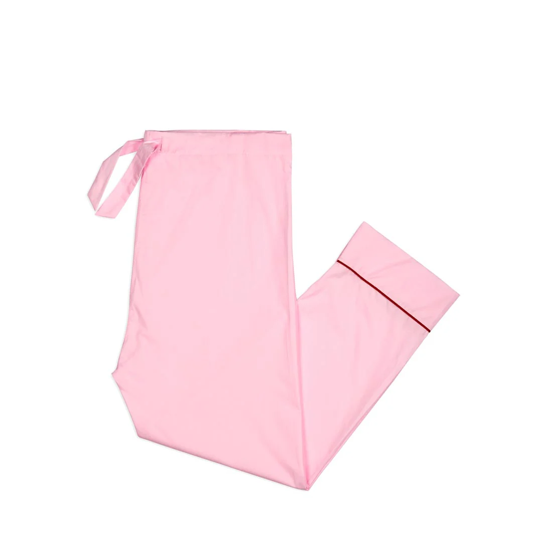 Tommy Plain Poplin Pyjamas in Pink - Image 4