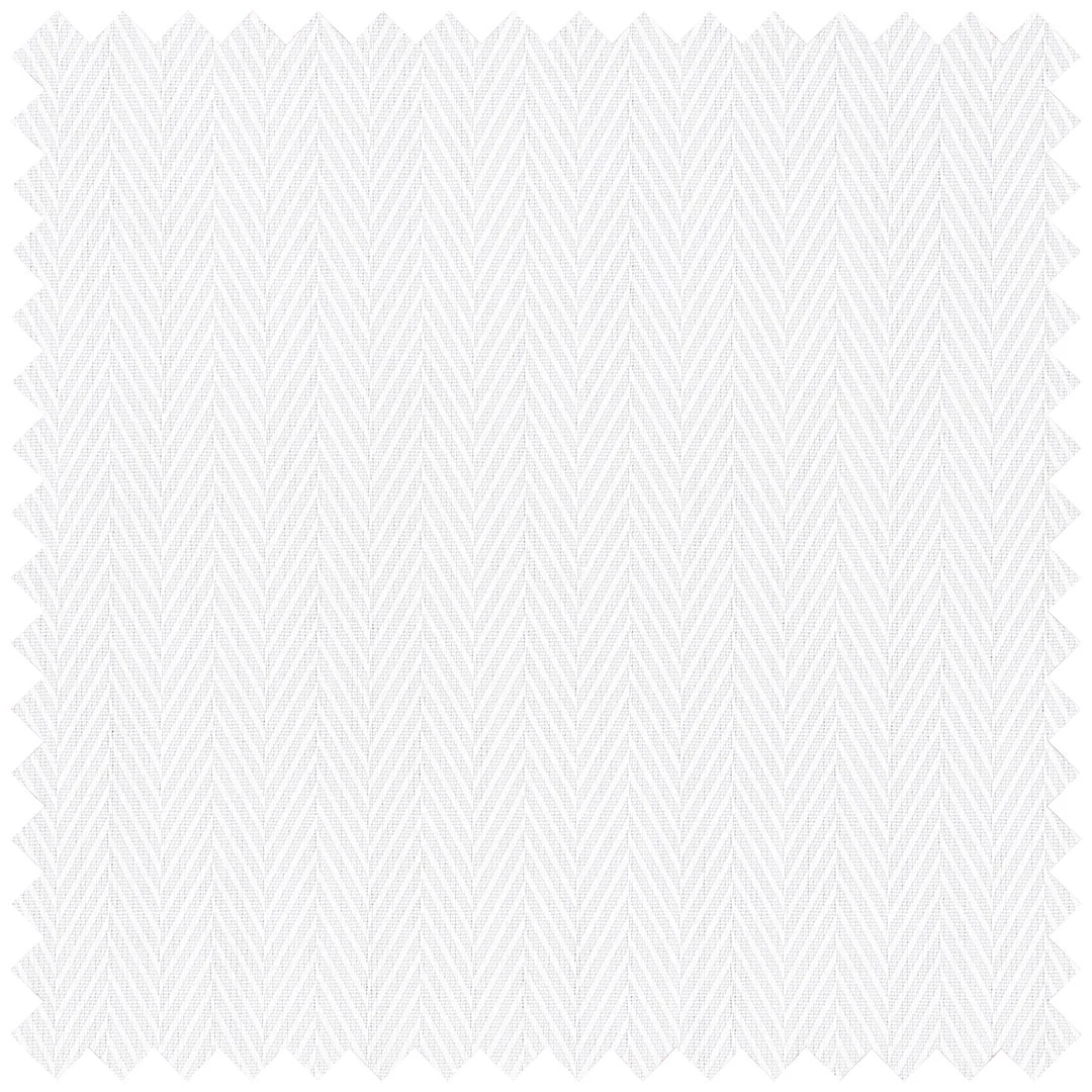 White Herringbone Cotton