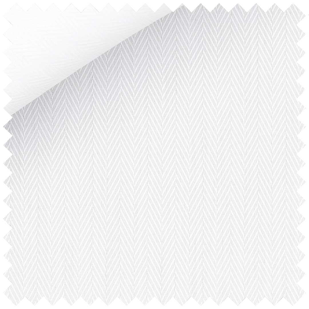 White Herringbone Cotton - Image 2