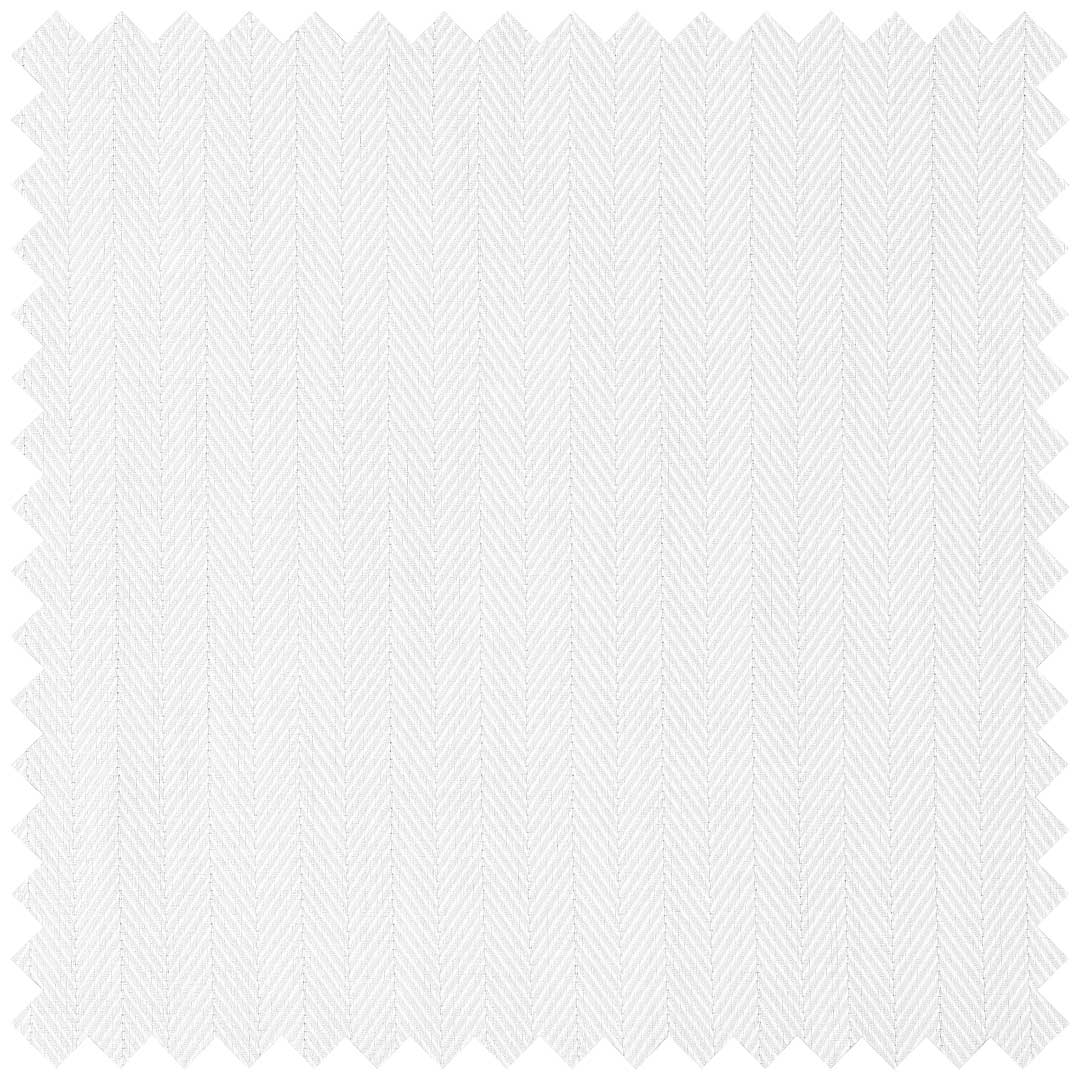 White Herringbone Cotton Twill