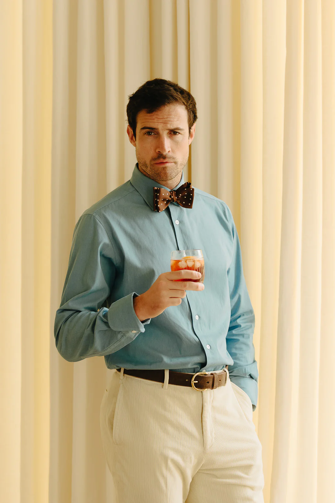 WM BROWN x Budd Exclusive Denim Cocktail Cuff Shirt - Image 10