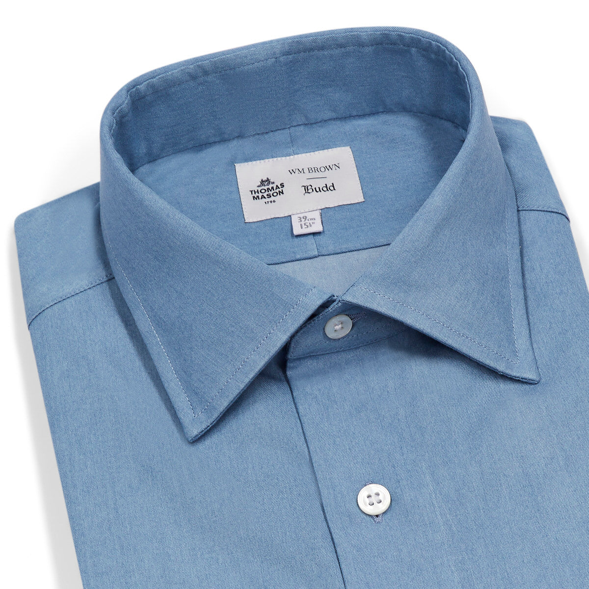 WM BROWN x Budd Exclusive Denim Cocktail Cuff Shirt - Image 3
