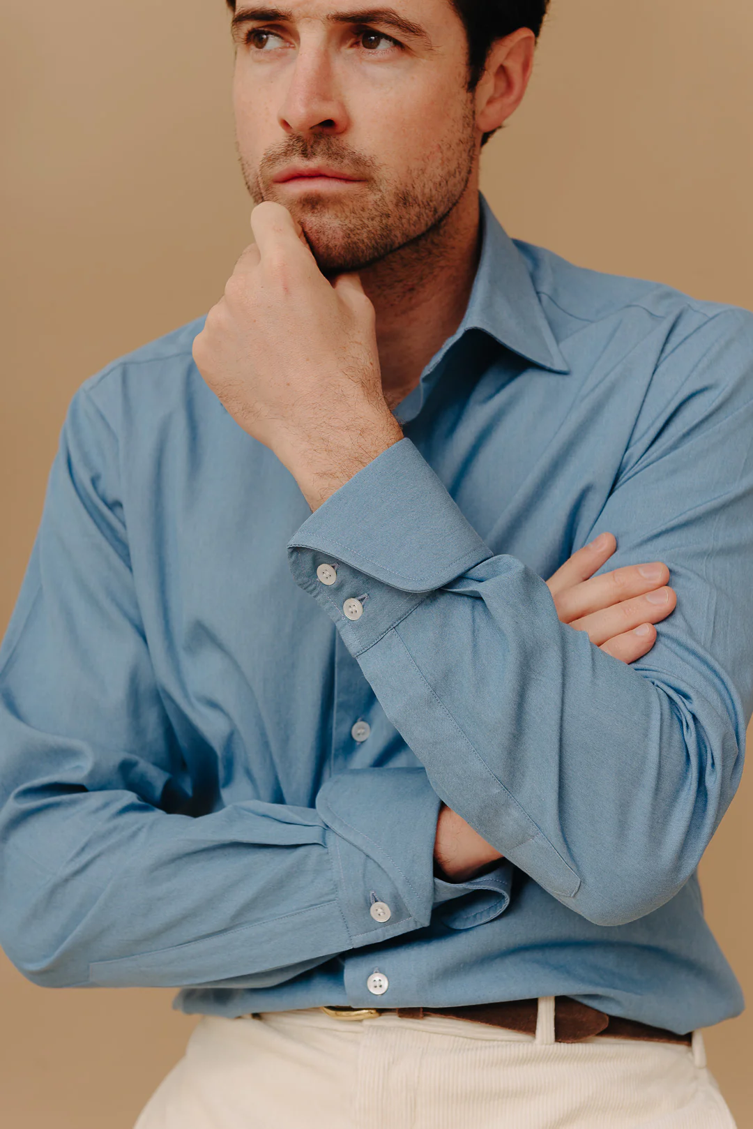 WM BROWN x Budd Exclusive Denim Cocktail Cuff Shirt - Image 5